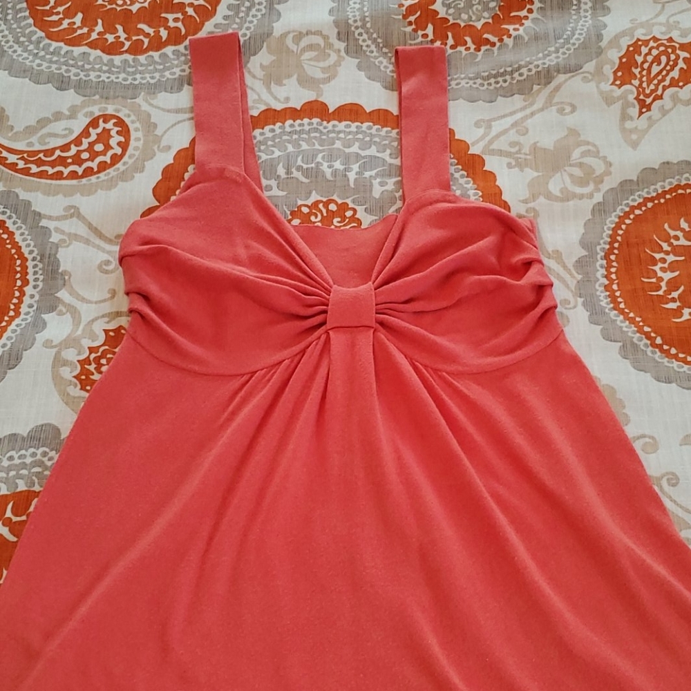 Adorable Orange Knotted BR tank - S